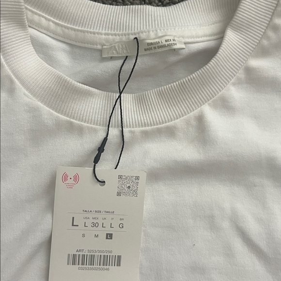 ZARA Cape Sleeve t-shirt Sz L NWT - Picture 4 of 9